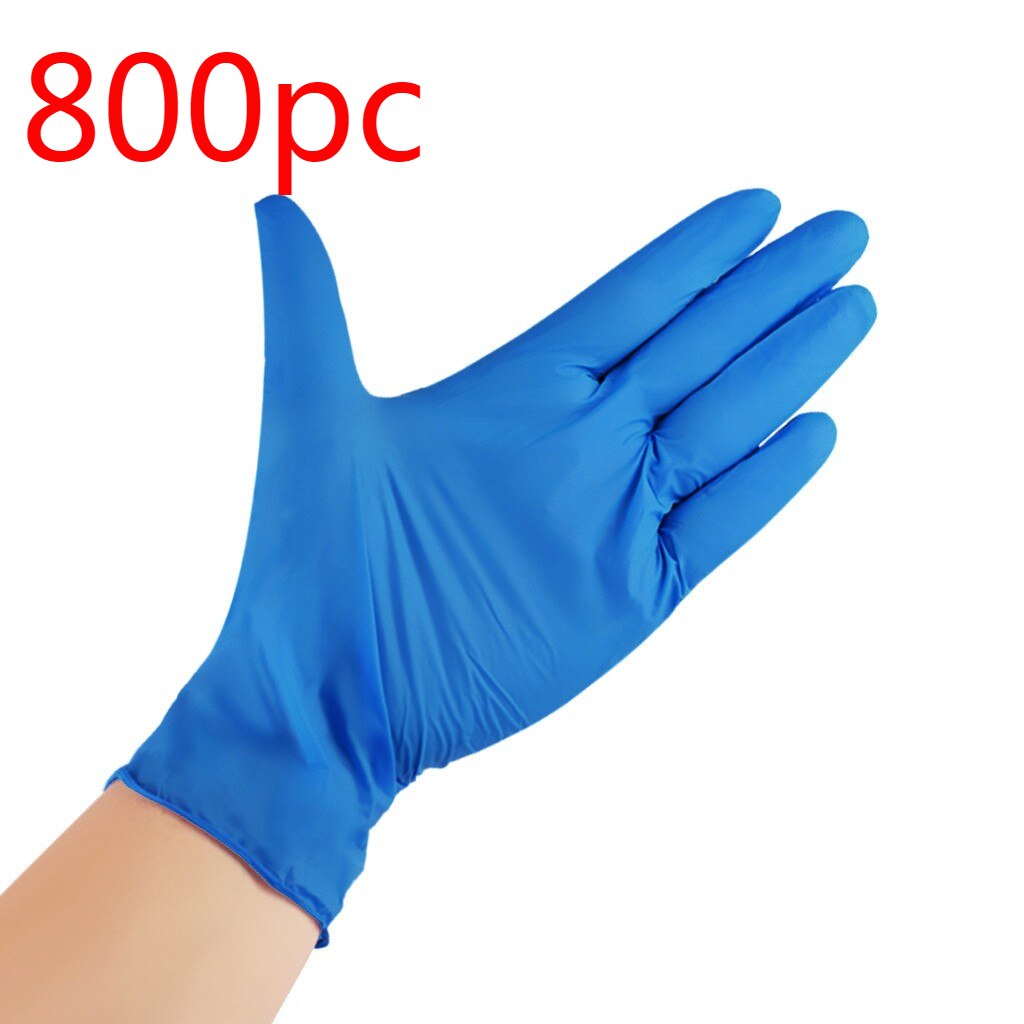 4 #800/2Pc Blauwe Wegwerphandschoenen Latex Nitril Rubber Antislip Handschoenen Universal Keuken Tuin Handschoenen beschermende Apparatuur