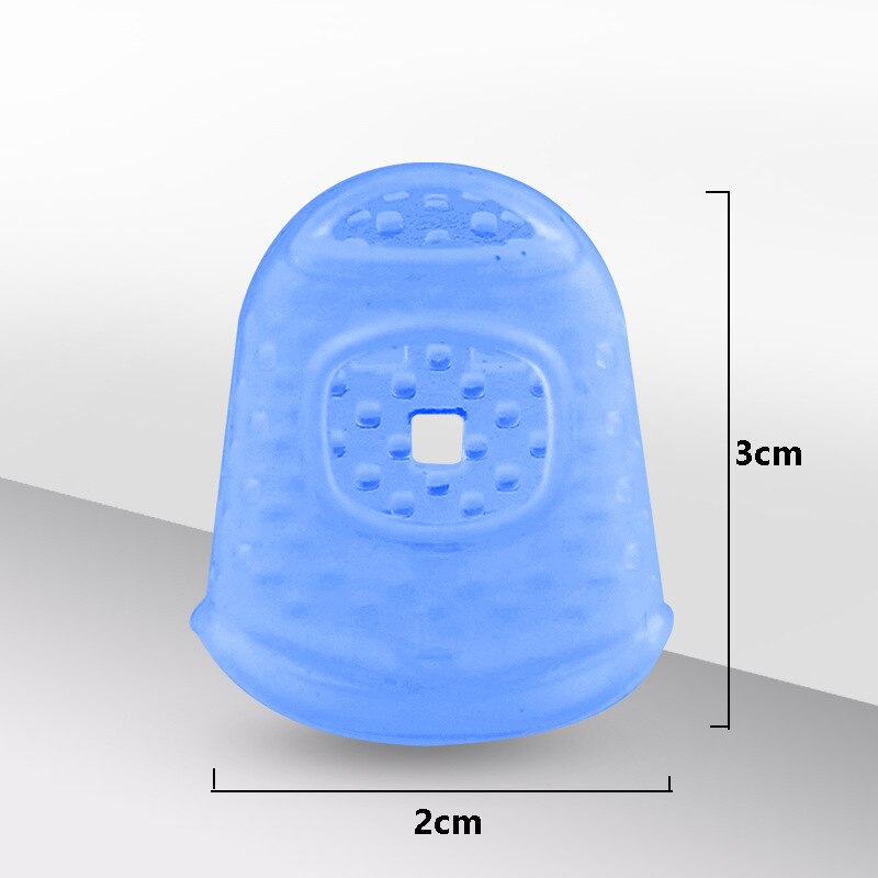 5 stücke Zählen Kegel Gummi Fingerhut Schutz NäHenne Quilter Silikon Finger Spitze Handwerk Hand NäHenne Küche Zubehör: Marine Blau 5Stck