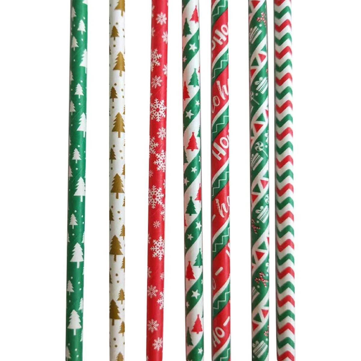 25 Stuks Kerst Papier Rietjes Sneeuwvlok Rietje Vrolijk Kerstfeest Decoraties Voor Bar Thuis Xmas Nieuwjaar Feestartikelen