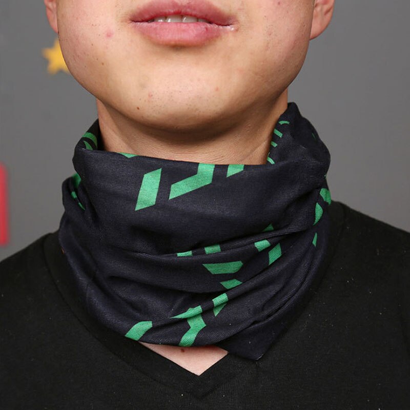 Vissen Sjaal Zon Bescherming Winddicht Multifunctionele Sjaals Outdoor Fiets Hoofddeksels Naadloze Magic Vissen Bib: Black Green