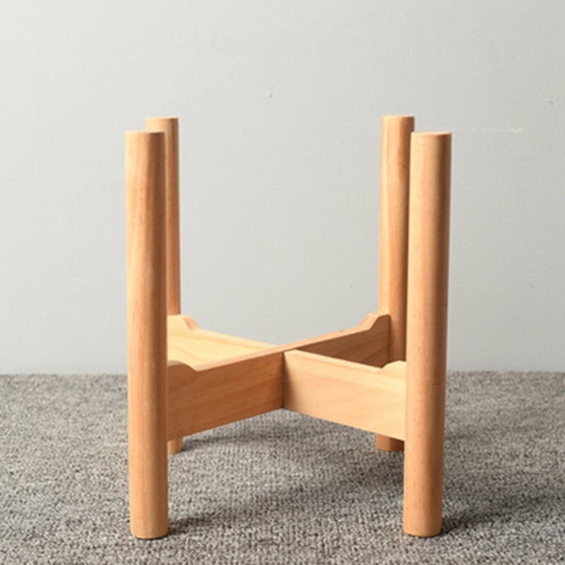 Wooden Flower Stand Balcony Flower Pot Base Indoor Flower Stand Potted Support Medium