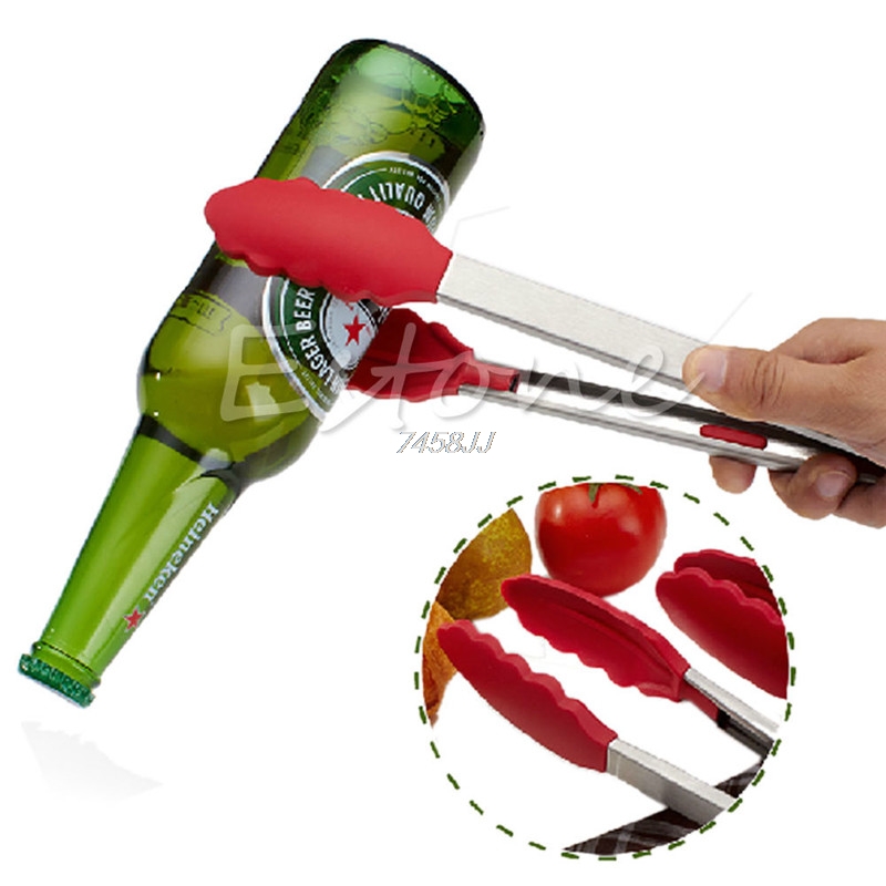 BBQ Tools Barbecue Cooking Tools BBQ Grill Utensils Outdoor Plastic Silicone Stainless Steel Tongs Kitchen Gadgets