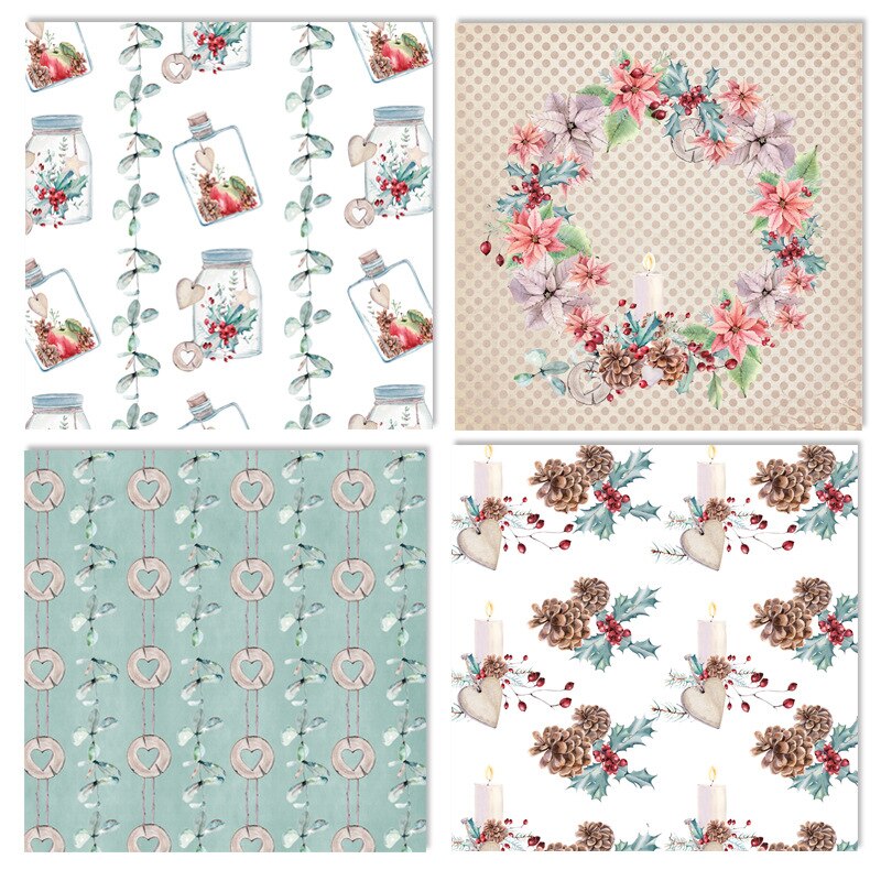 KSCRAFT 12 Sheets Christmas Day Scrapbooking Pads Paper Origami Art Background Paper Card Making DIY Scrapbook Paper Craft