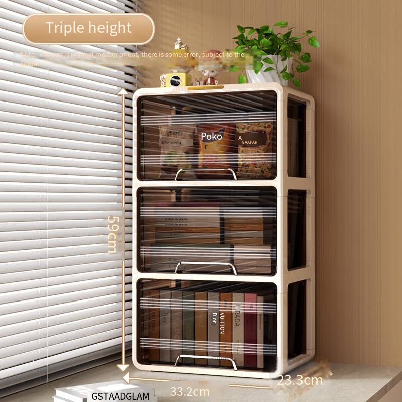 Window-side drawer-style storage cabinet, suitable for storing household snacks and toys; window sill-style book storage box: Red