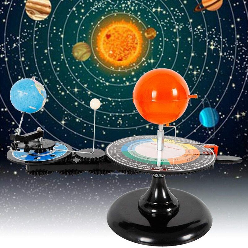 Solsystem klot sol jorden månen orbital planetarium modell undervisningsverktyg utbildning astronomi demo för diy barn leksak