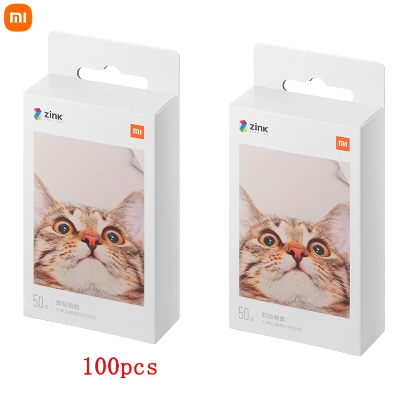 Originele Xiaomi Zink Pocket Printer Papier Zelfklevend Photo Print 10//50/100 Vellen Xiaomi 3-Inch Mini pocket Photo Printer