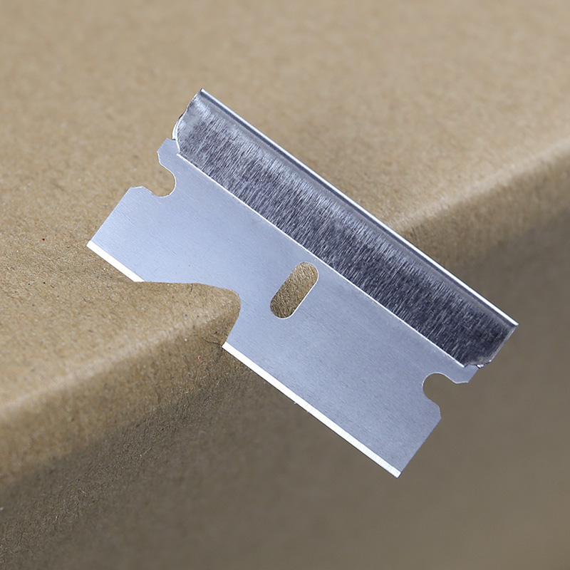 Cuchillas de afeitar industriales de un solo filo, cuchillas de repuesto para cortador de caja y cartón, raspador de vidrio y pintura, 100 Uds.