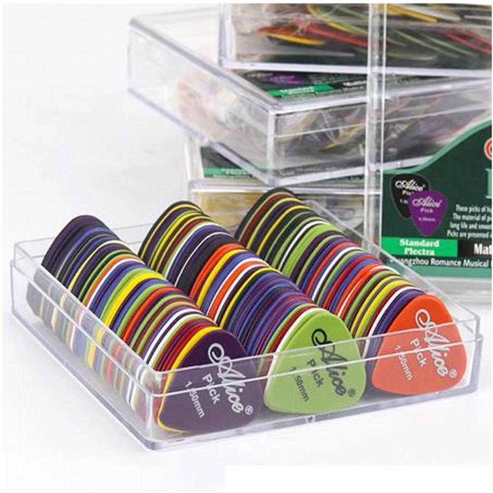 Púas de guitarra Abs esmeriladas de varios grosores, accesorios mediadores de púas, instrumentos musicales de cuerda, 100 unids/caja: 0.58MM