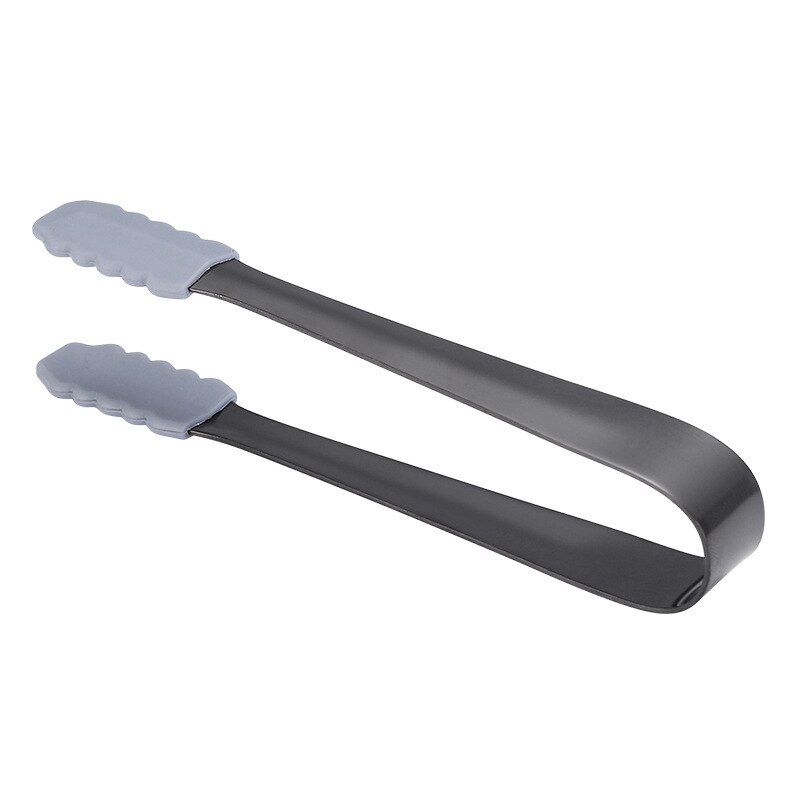 1pcs Ice Clip Ice Tong Bread Food BBQ Clip Multicolored Sugar Tongs Small Ice Tongs Ice Cooling Ice Cube Small Kitchen Tongs: Black-13.5cm