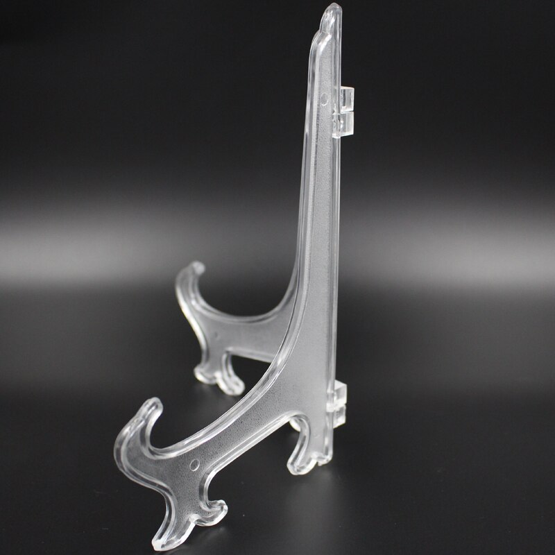 25cm genomskinlig klar akrylplatta stativ ram stafflihållare för visning av bild