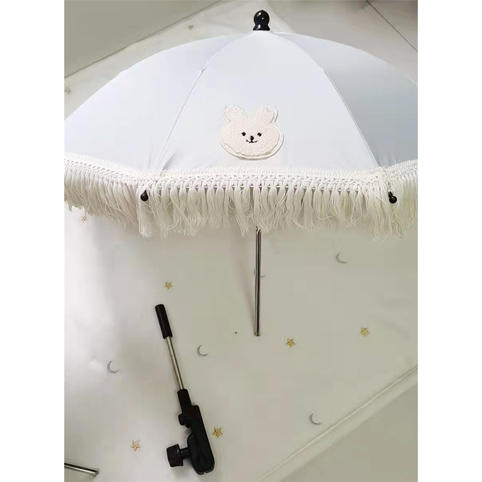 Passeggino parasole con morsetto UV accessori per passeggini universali coperture per tettoie per ruote Base sportiva protezione per supporto indossabile