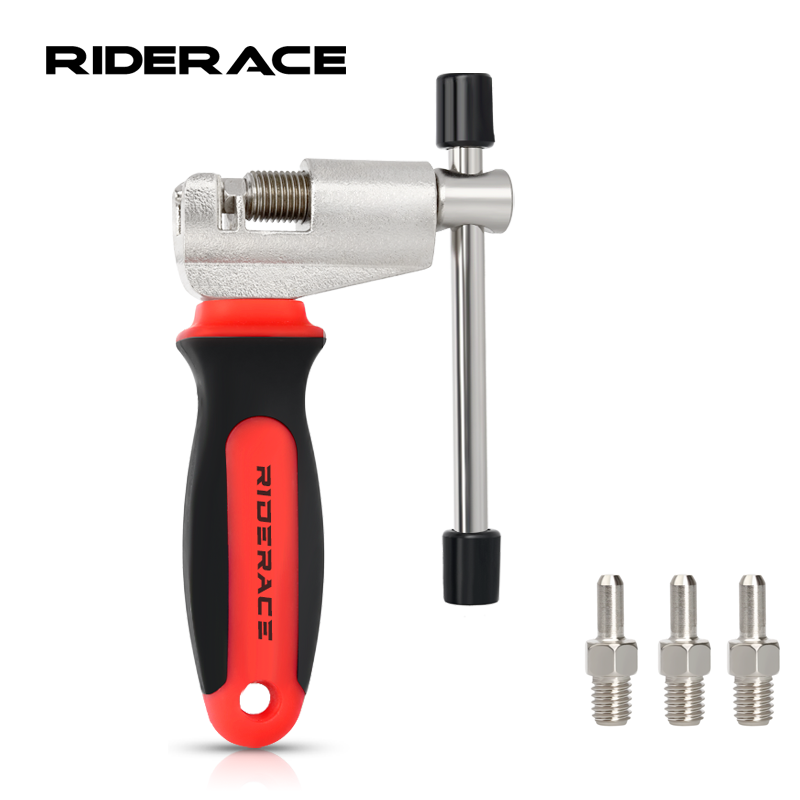Removedor de pasadores de cadena de bicicleta con pasador de repuesto, herramienta de reparación de divisor de eslabones de bicicleta, accesorios de dispositivo cortador Extractor de cadena MTB