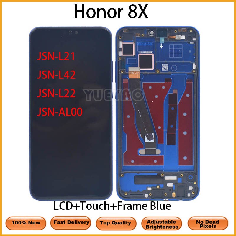 100% Original novo Para Huawei Honor 8X Display LCD + Digitador Touch Para Honra 8X LCD JSN-L21 JSN-L42 JSN-AL00 JSN-L22 display LCD
