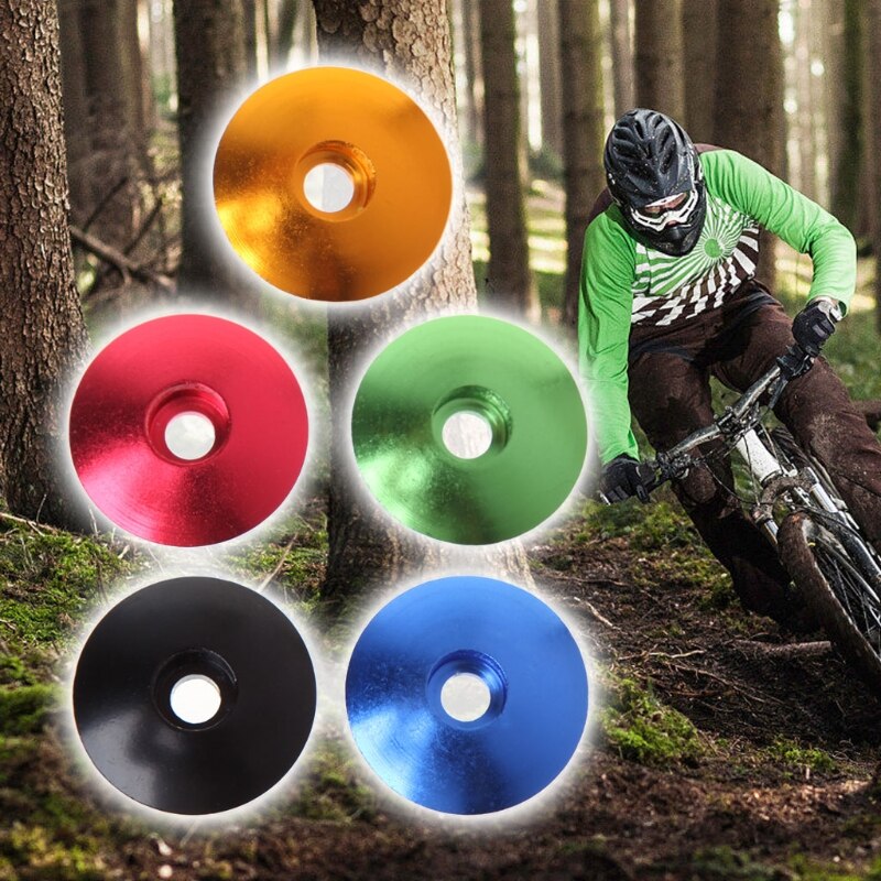 Bicycle Headset Cap 28.6mm Dustproof Top MTB Bike Stem Cover Aluminum Alloy Headset Cap
