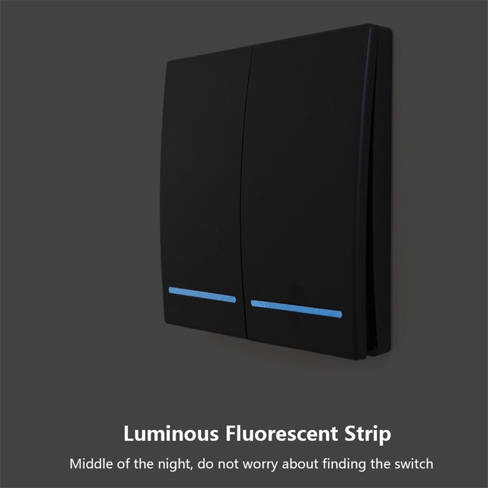 SMATRUL 433Mhz Wireless smart Light Switch RF Remote Control 1000W 50M AC 110V 220V Receiver Wall Panel push button Bedroom Lamp