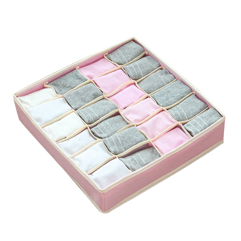 CORTNEY 2pcs Sock Drawer Organizer, Underwear Drawer Organizer, Foldable Clothes Drawer Organizers for Socks, Underwear, Panties, Belts, Neckties and Handkerchiefs, 11 Grids 7 Grids (Grey