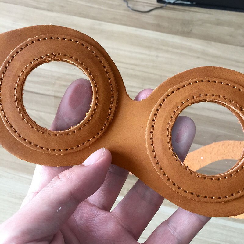 Steampunk Retro de Aviador máscara de ojos gafas de cuero con lente correa ajustable mascarada de Halloween cara carnaval maquillaje Pilot Prop