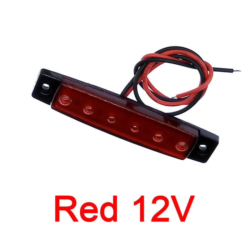 12V 24V LED Light For Cars Trucks Trailers Clearance Lamp lights For Trailer Boat Indicator light Trucks lights: RED 12V
