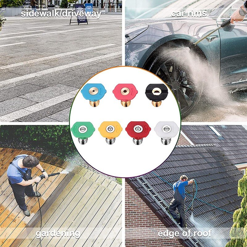 Pressure Washer Adapter Pressure Washer Gauge Kit with 6000Psi 3/8 Inch Pressure Washer Gauge, Quick Hose Connect Kit