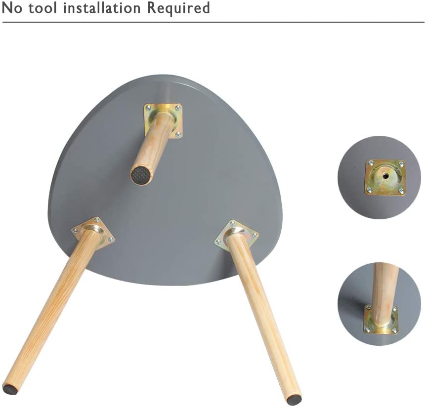 Coffee Table with Wood Legs Modern Decor Side Table for living Room Balcony and Office