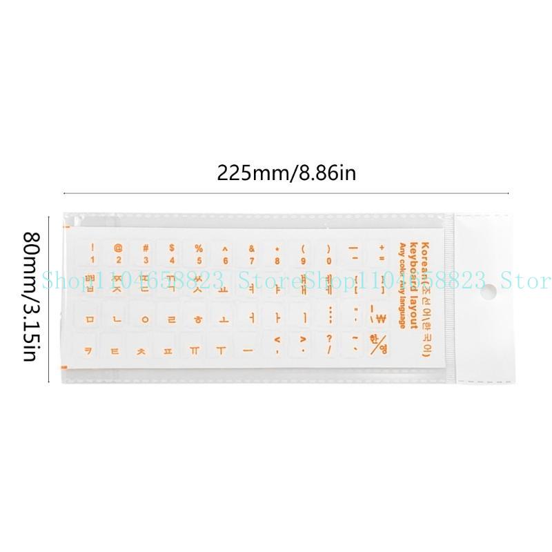 Koreanska tangentbordsklistermärken matt pvc-tangentbordsklistermärke bokstäver transparent för pc-dator bärbar dator stationär dator