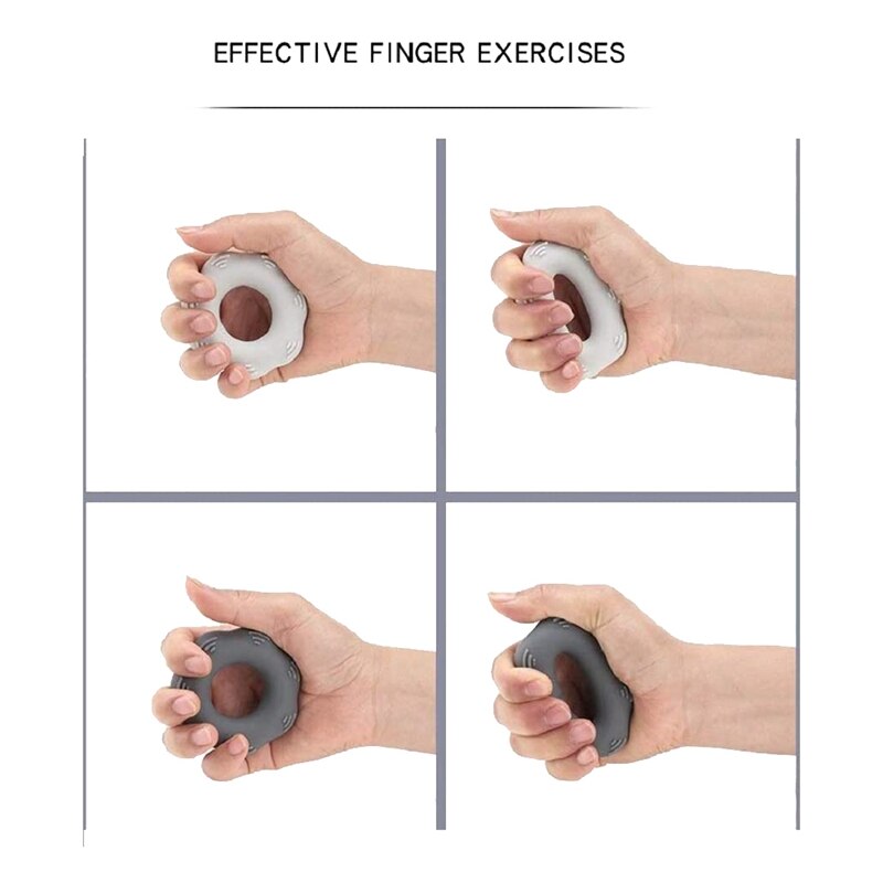 3 pakke 3 niveauer greb styrke træner, hånd greb forstærker, underarm greb træning greb træner silikone ringe