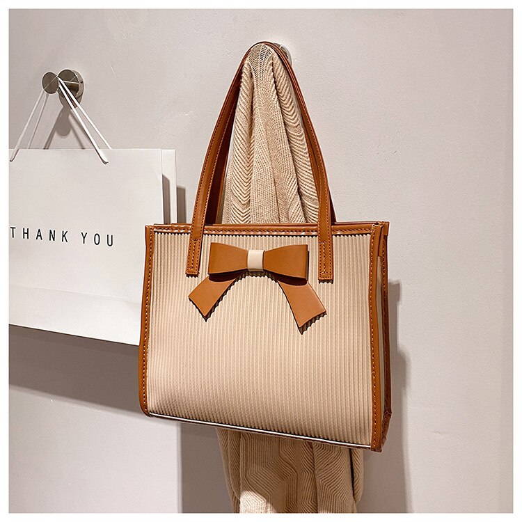 Sac à main tissé fait maison, sac à bandoulière avec nœud, Kit fait main pour débutant, fourre-tout à la , accessoires de couture artisanaux: Khaki