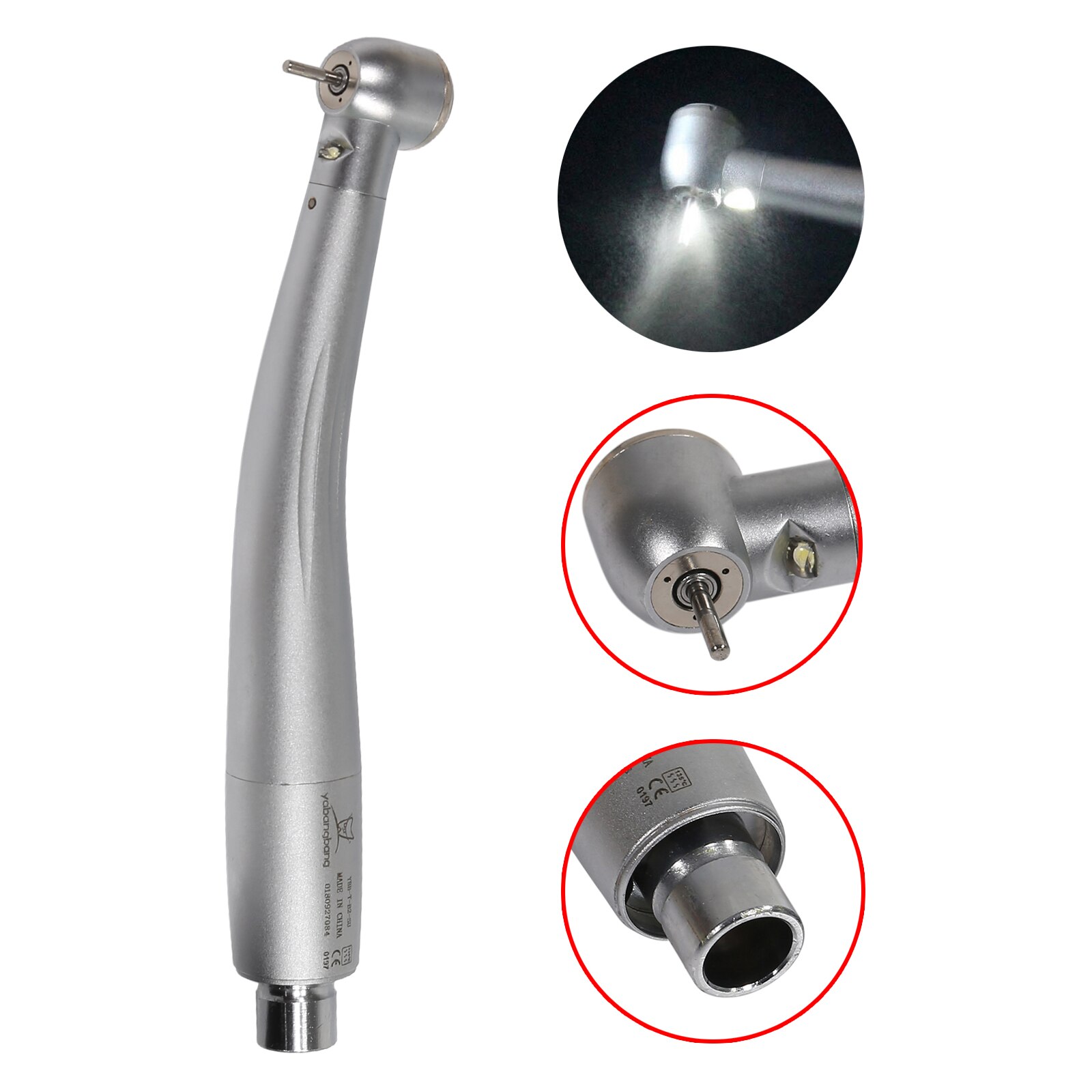 NSK Style Dental High Speed Big Head LED E-Generator /Non-LED Handpiece & Quick Coupler 4 Hole CHINA: LED YDNK4 only