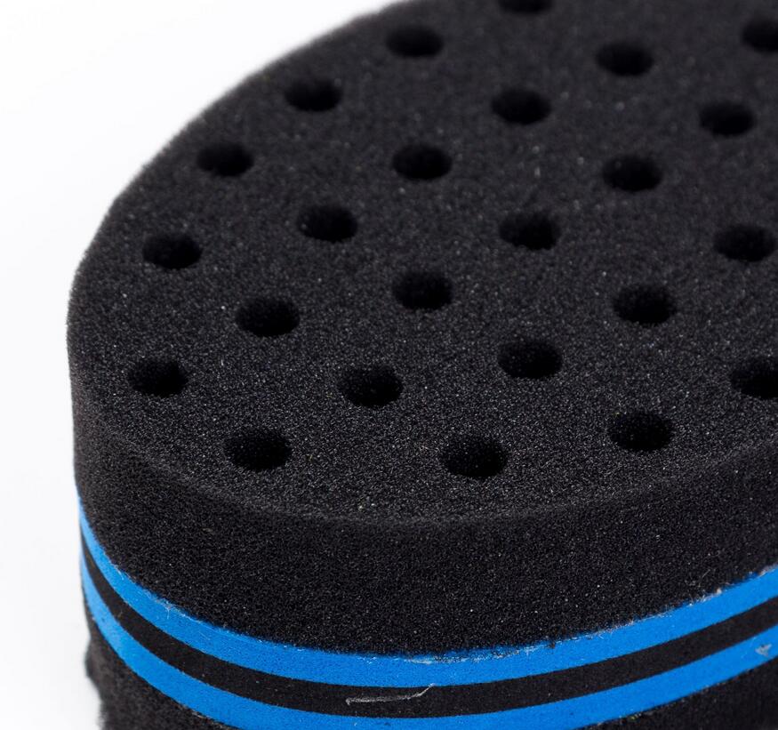 1pcs Elliptical dual-use perforated curly sponge shape chaotic hair sponge brush hair sponge random color
