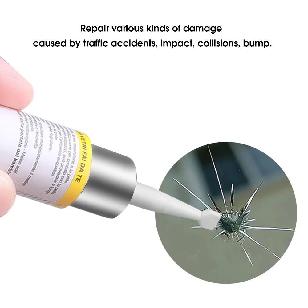 Auto Glas Reparatie Set Ruit Raam Chip Crack Polijstgereedschap Snelle Diy Windscherm Reparatie Tool Fix Hars Sealer Voor Alle Auto