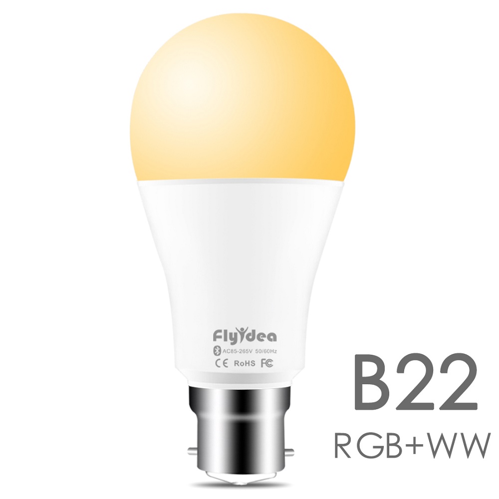 Smart Home Lighting Wireless Bluetooth led Light B22 Color Changing Magic Bulb Dimmable lamp RGBW 20 Modes Apply to IOS Android: B22 RGB WW / Light bulb 1 Pcs