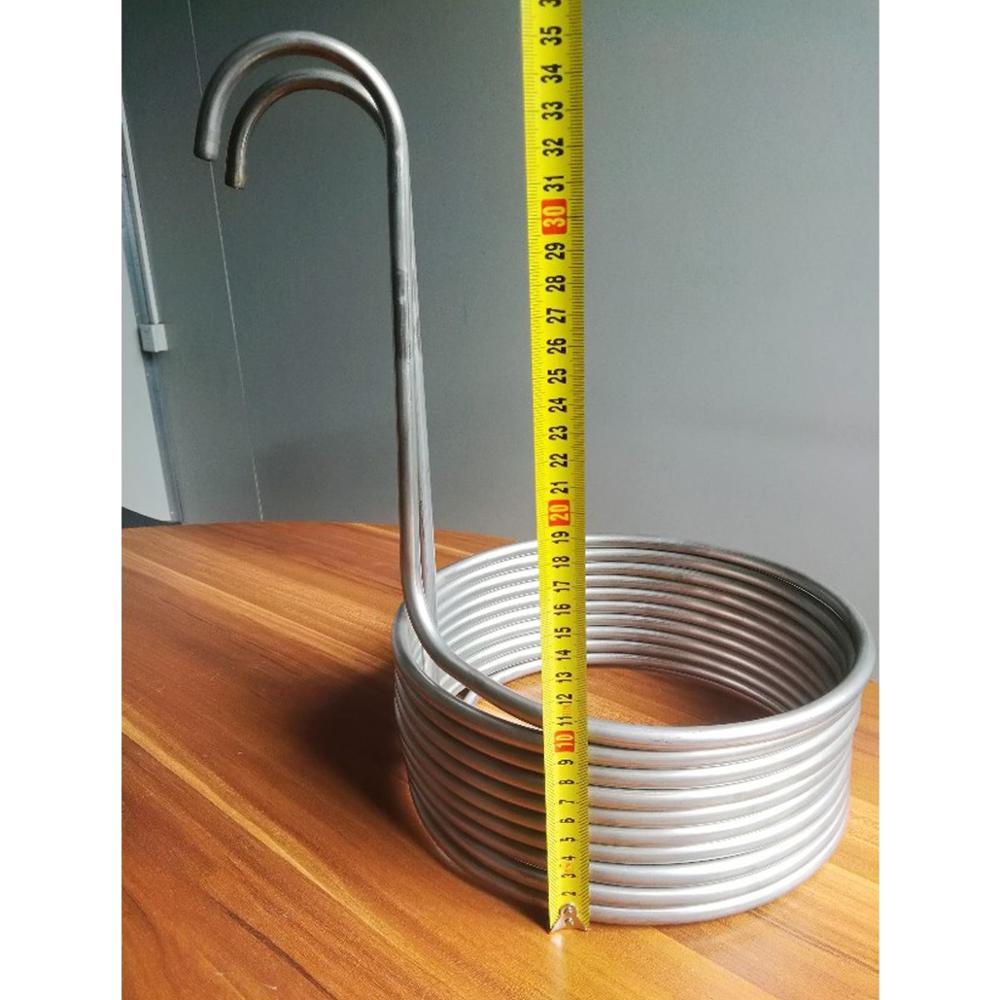 8.8m super efficiënte 304 roestvrijstalen bierkoelspiralen voor thuisbrouwen, dompelkoeler voor wort, pijp, wijnmakerij, machineonderdeel