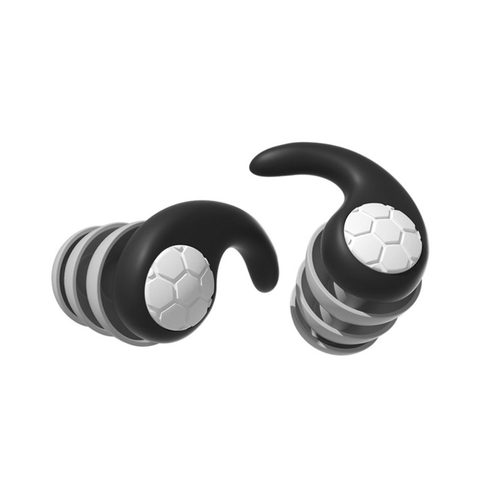 Ear Protector Swimming Earplugs Waterproof Sound Blocking Silicone Earplugs Swimming Soft Three Layer Waterproof Ear Plug: PURPLE