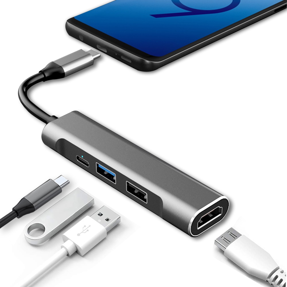 Telefon Adapter für Samsung S9 Plus Hinweis 9 Dex Kabel USB C zu HDMI Adapter für Macbook Typ C Hub für Huawei Kamerad P20 Profi