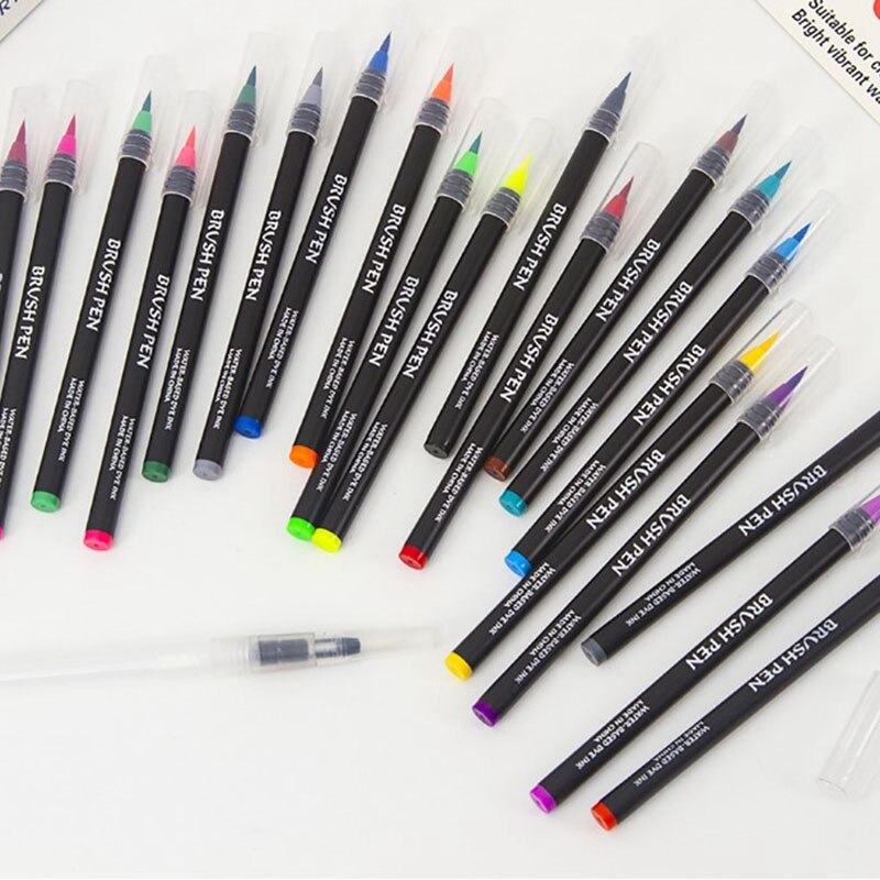 20 Kleur Aquarel Pen Set Schilderen Pen Milieubescherming Art Aquarel Zachte Hoofd Pen Aquarel Pen Coloring Tap Water