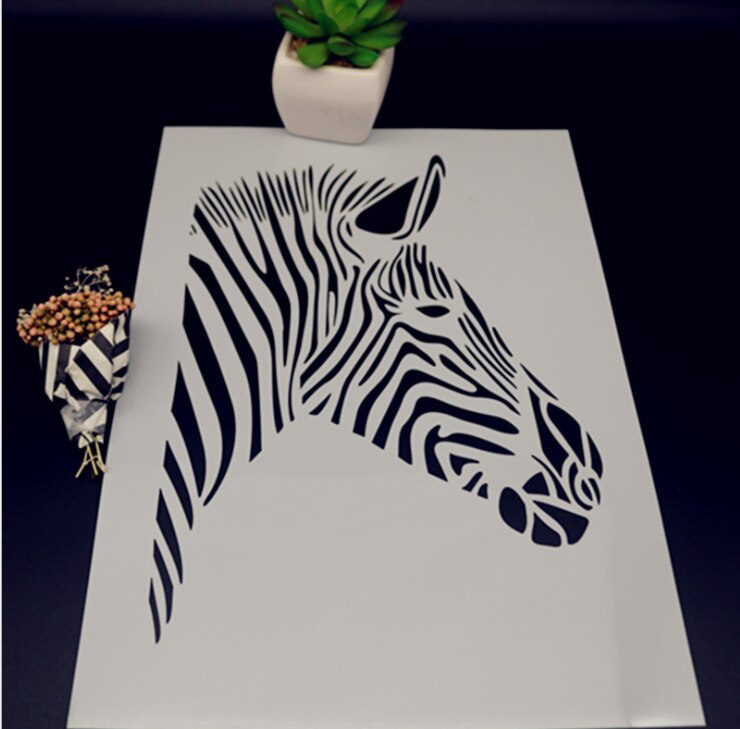 A4 29*21Cm Zebra Diy Stencils Muur Schilderen Plakboek Kleuring Embossing Album Decoratieve Papieren Kaart Template, Muur