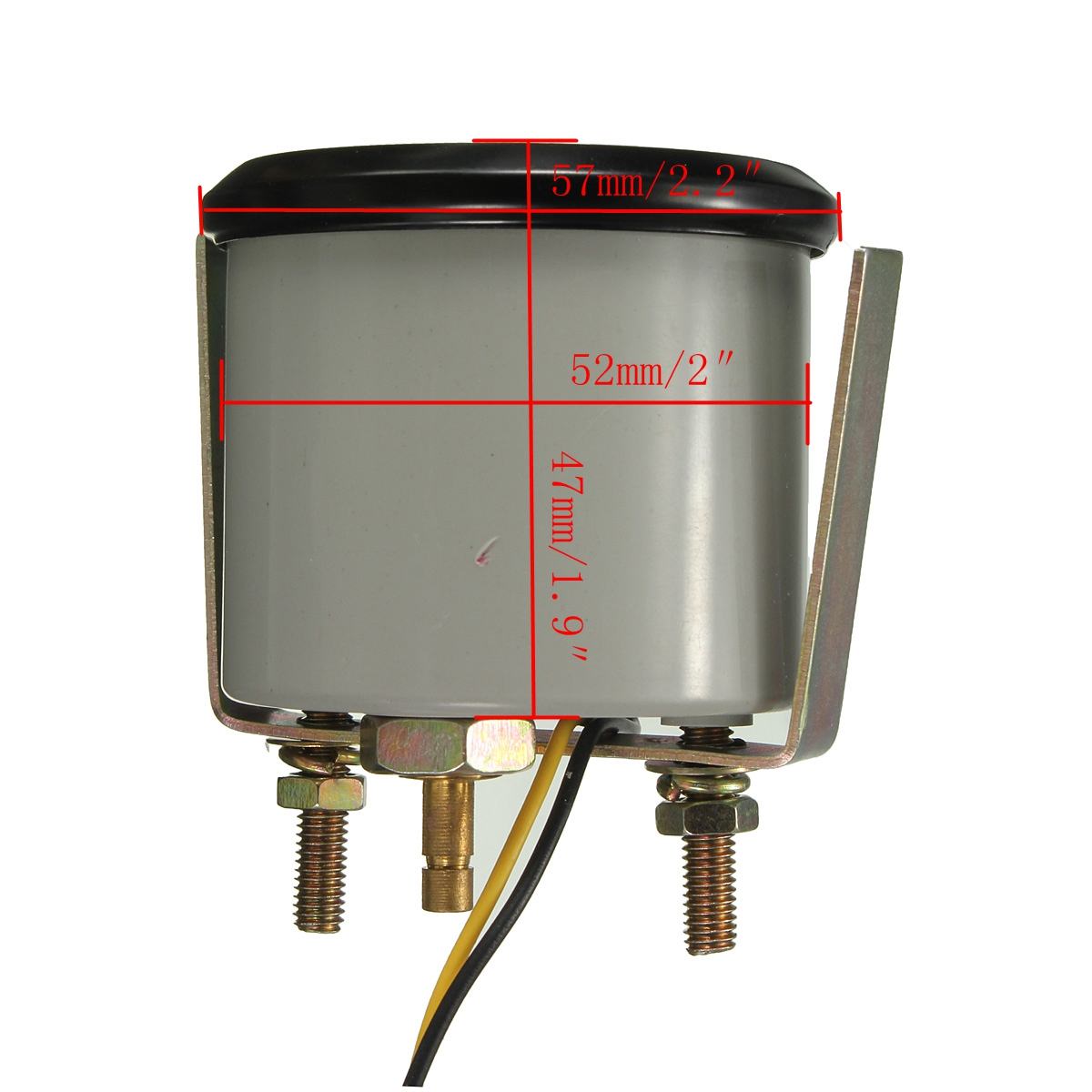 Universal 52mm 2 Car Digital LED Display Turbo Boost Pressure Gauges Meter In.HG PSI Smoke Dial Face