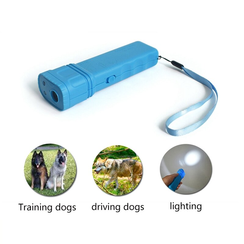 Handheld Dog Ultrasonic Trainer With Flashlight Function Multifunctional Dog Repellent Device Dog Trainings