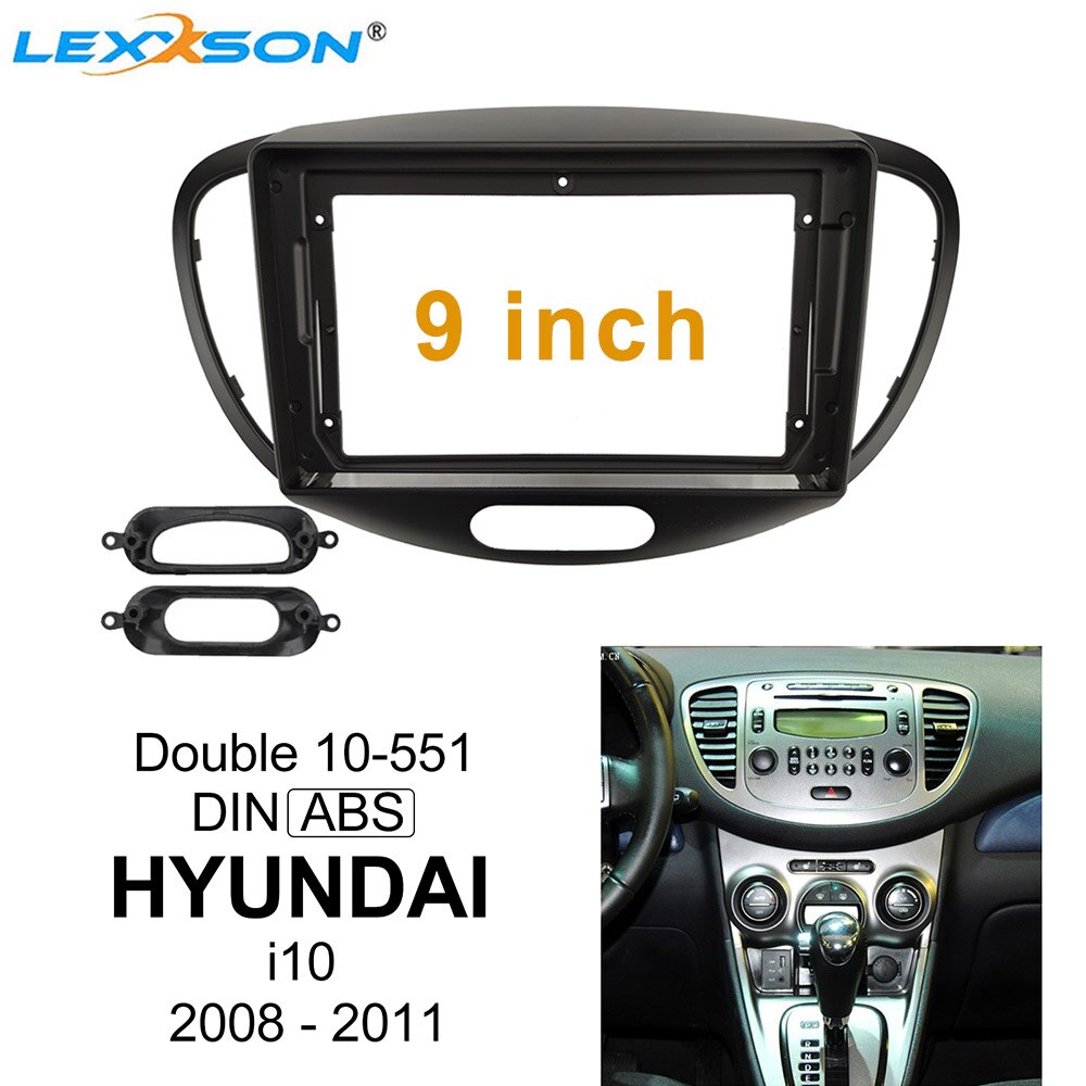 9 Inch Car Fascia For HYUNDAI I10 Adaptor Panel In-dash Mount Installation Dashboard One / Double Din Car Dvd Frame: only frame