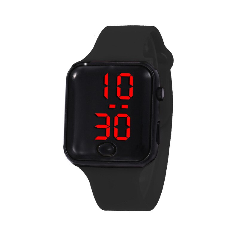 LED Electronic Sport Silicone Kids Watch Outdoor Digital Display Watches Simple Kids Girls Boys Clock Kids Watches Boys: black black