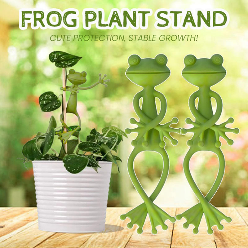 Support pour plantes grenouille, Pot de fleur de grenouille mignon, Clips de fixation pour plantes grimpantes, branche grimpante de jardin, décor sur piquet de planteur