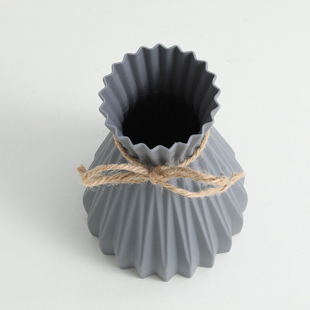 Plastic Bloemenvaas Kan Niet Water Droge Bloemfles Home Decor Moderne Bloempot Taille Cinching Kamer Decoratie Floreros