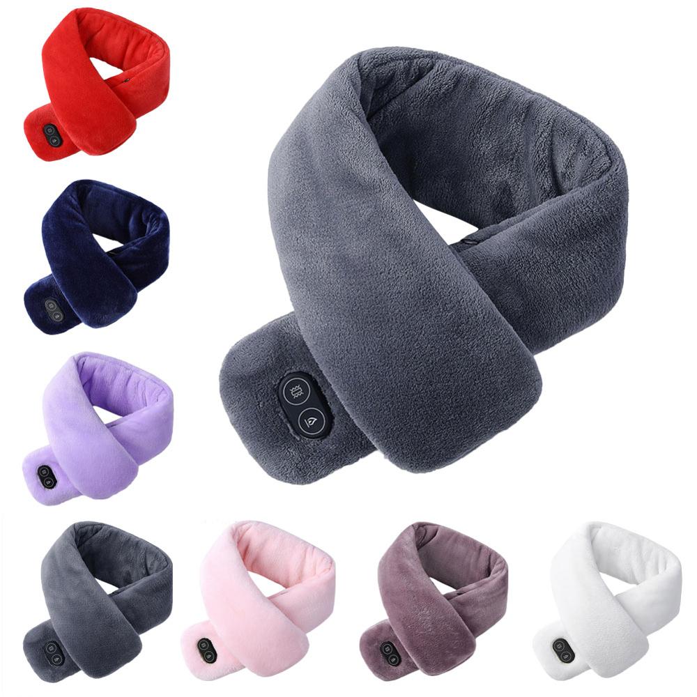 Heated Neck Wrap Winter Outdoor Electric Heating Neck Wrap Knitted Warm Keep Neck Warmer Men Women Heating Scarf