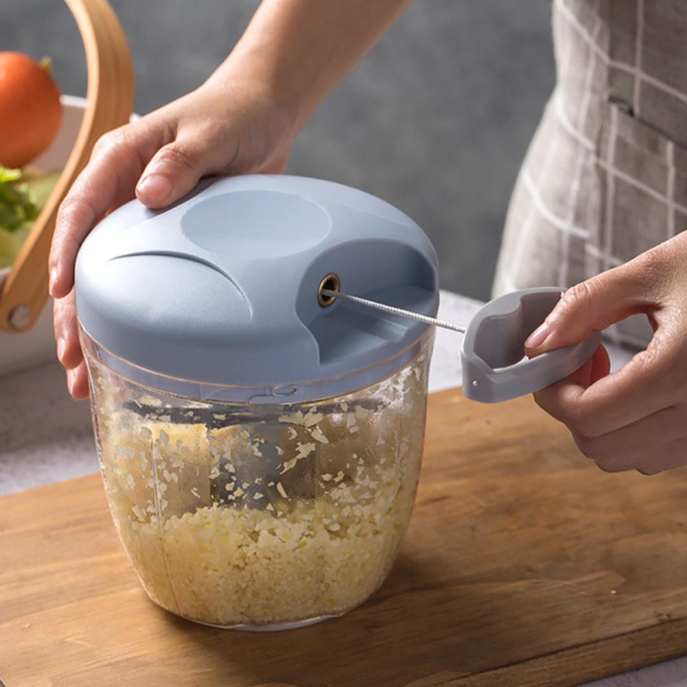 500/900ml Kitchen Manual Vegetable Garlic Cutter Chopper Meat Mincer Slicer