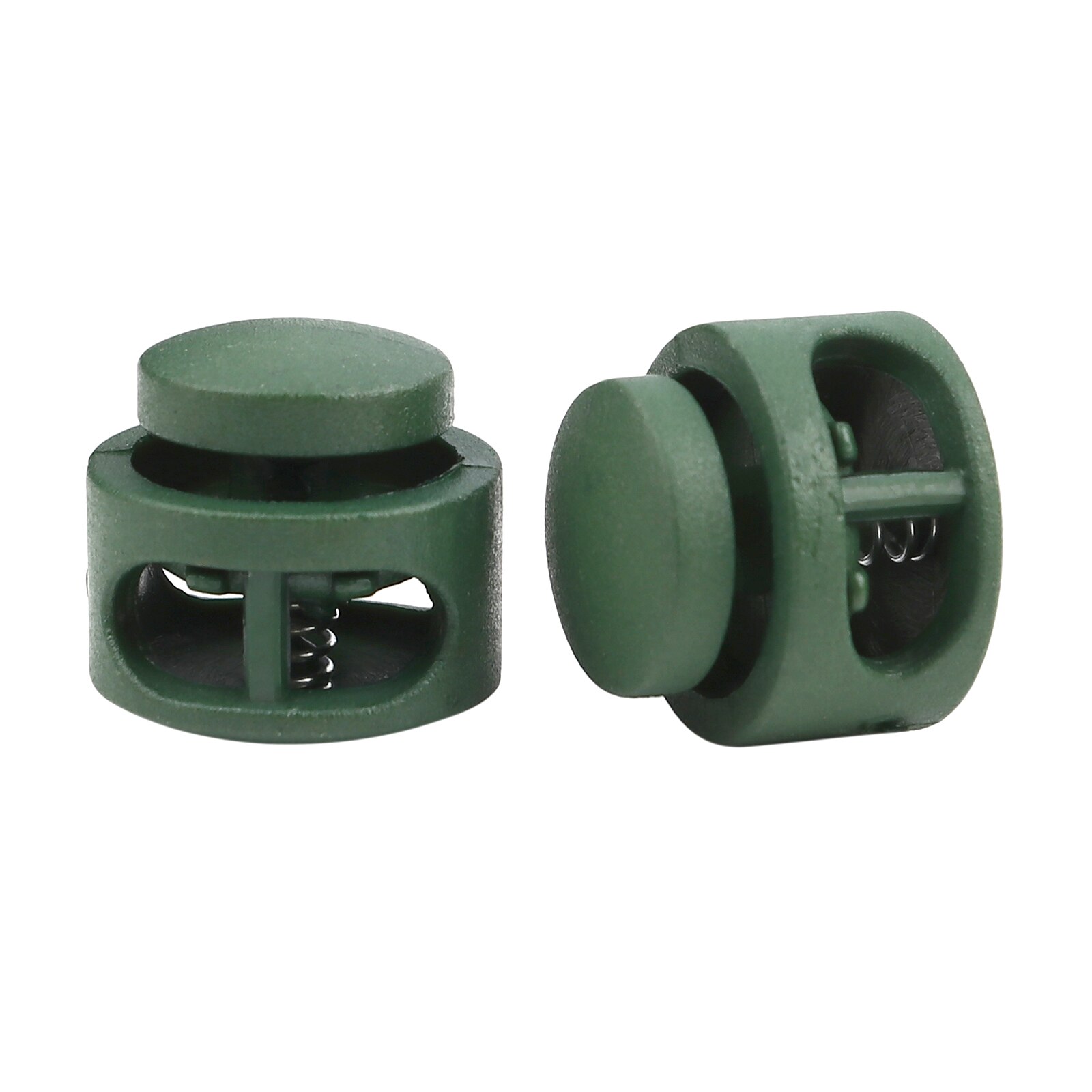 10pcs Multi Colors Round Plastic Toggle Clip Stopper Two holes Cord Lock Stopper Paracord Cord Lock Clamp Shoelace Cord Buckles: 4