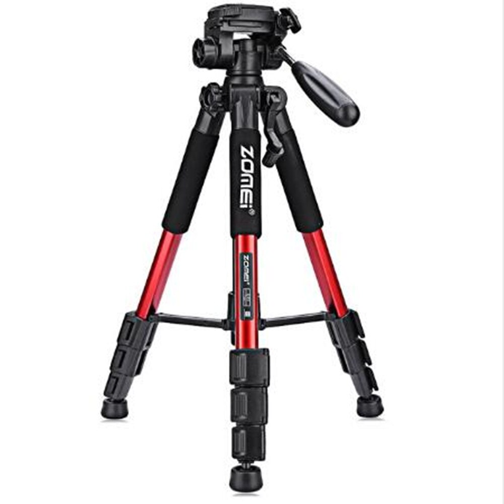 ZOMEI-trípode de cámara Q111 , portátil, de viaje, de aluminio, cabezal panorámico para cámara Digital SLR DSLR, tres colores: Red