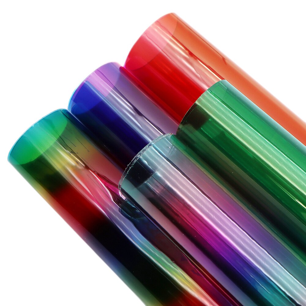 20*34cm tpu gennemsigtig gradient farve kunstlæder stof tekstil til fremstilling af øreringe hår buer telefon sag bogomslag ,1 yc 11472