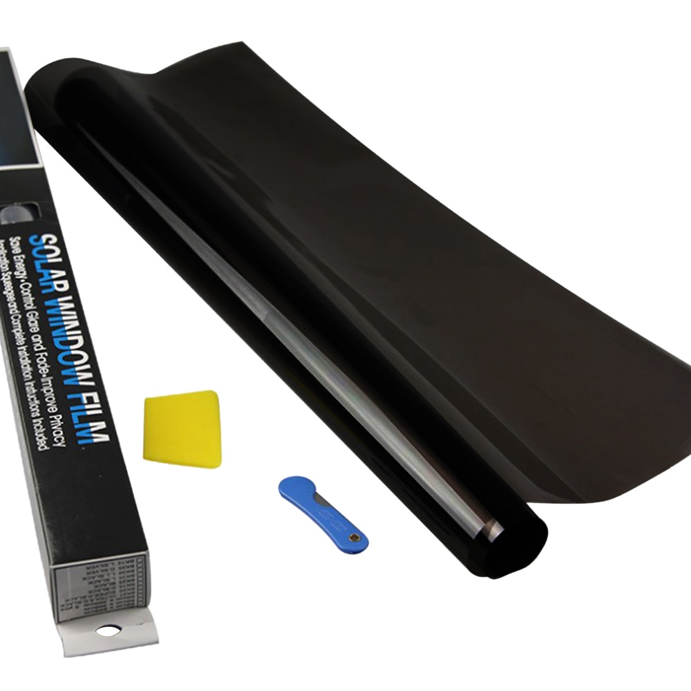 1% 5% 15% 35% 50% dunkel Schwarz Fenster Tönung Film Glas Rolle 1 Lage Auto Auto Haus Kommerziellen Solar- Schutz sommer