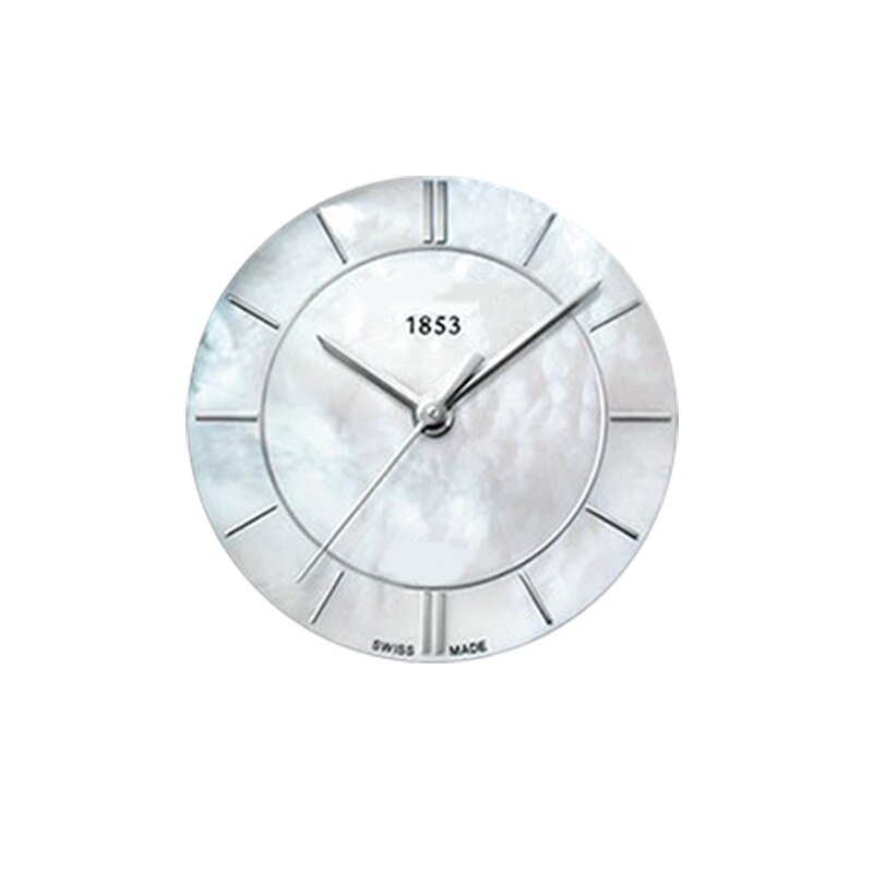 22.8Mm Wijzerplaat Voor T094210A Vrouwen Quartz T094 Horloge Tekst Horloge Accessoires T094210 Reparatie Onderdelen Voor F03.111 Beweging: shell silver hands