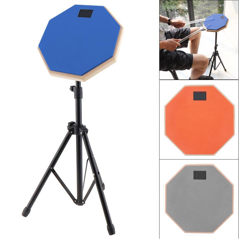 Rubber Wooden Dumb Drum Practice Training Drum Pad with Stand for Jazz Drums Exercise Snare Basic Skill Practice Pad